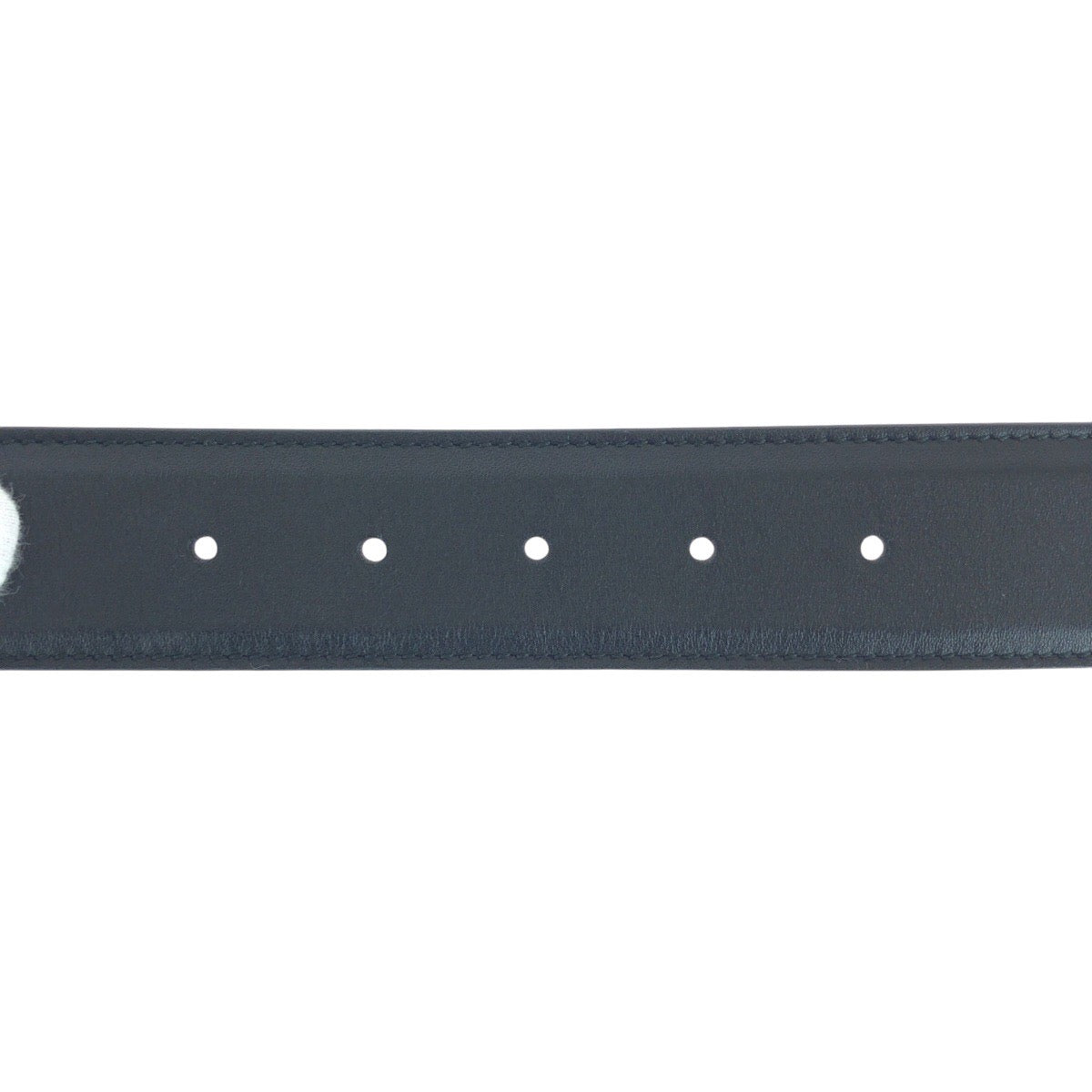 Gucci Belt 370543 Leather Black Belts Unisex Interlocking Mens 30