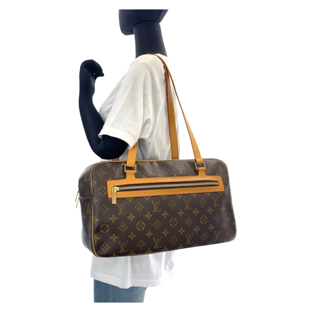 Louis Vuitton Shoulder Bag M51181 Pvc, Leather Brown Gold Metal Shoulder Bag Monogram Cite Gm Women