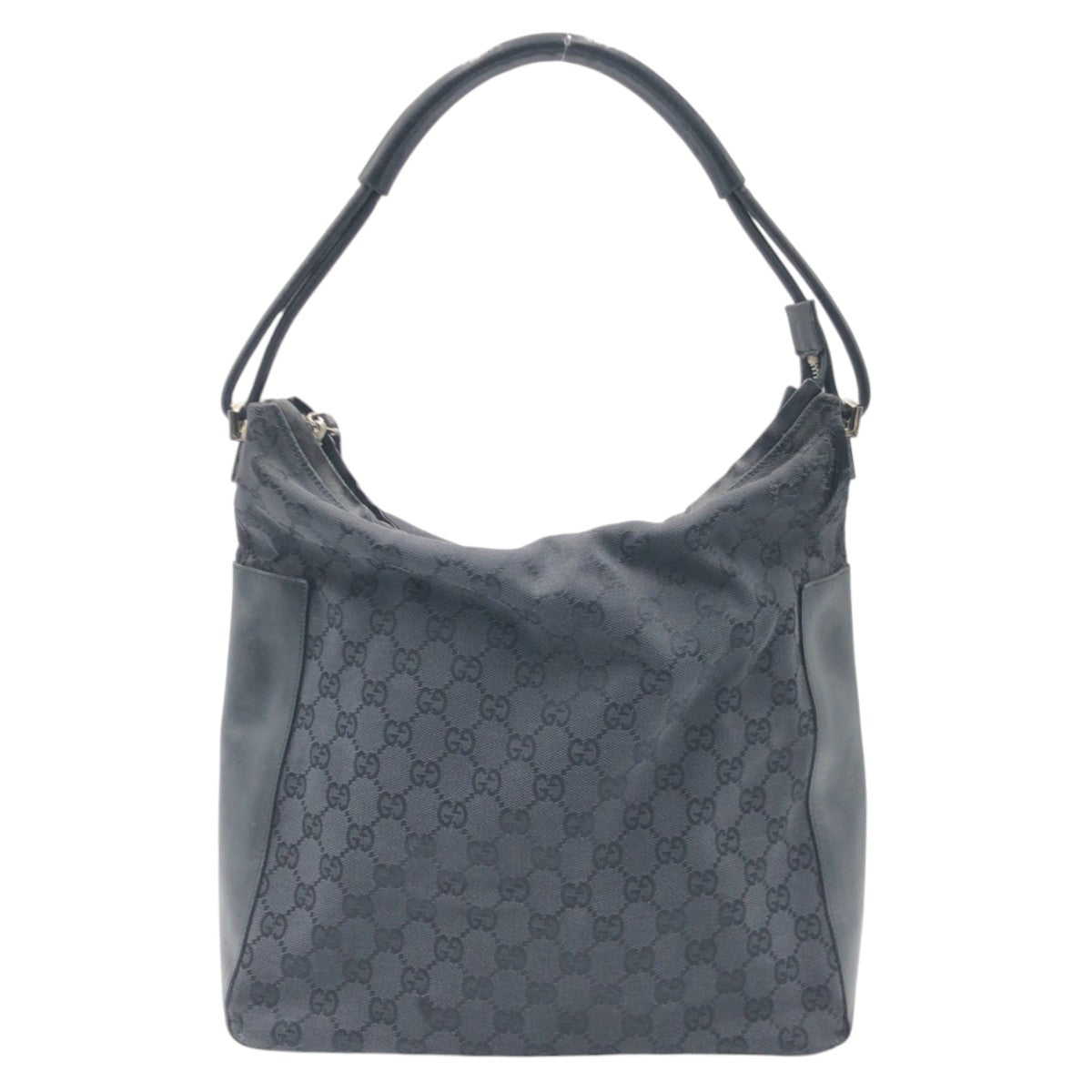 Gucci Shoulder Bag 001 3770 Gg Canvas Black Black Hobo Shoulder Bag Handbag Gg Pattern Women