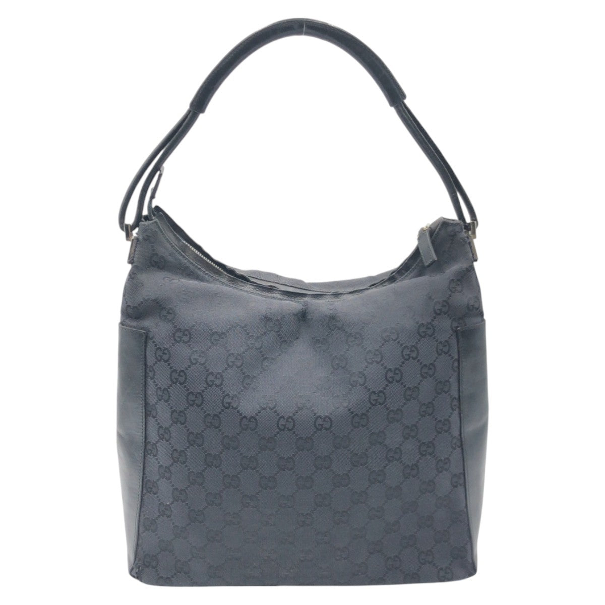 Gucci Shoulder Bag 001 3770 Gg Canvas Black Black Hobo Shoulder Bag Handbag Gg Pattern Women