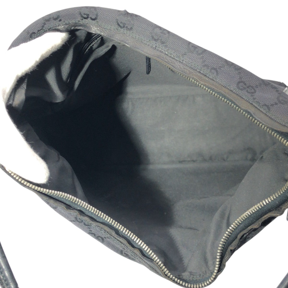 Gucci Shoulder Bag 001 3770 Gg Canvas Black Black Hobo Shoulder Bag Handbag Gg Pattern Women