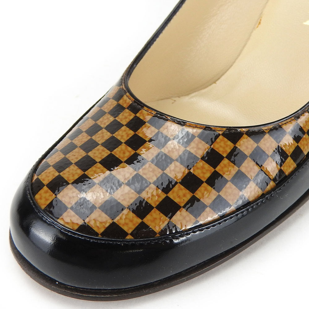 Louis Vuitton Pumps Enamel Brown Women 34 1/2