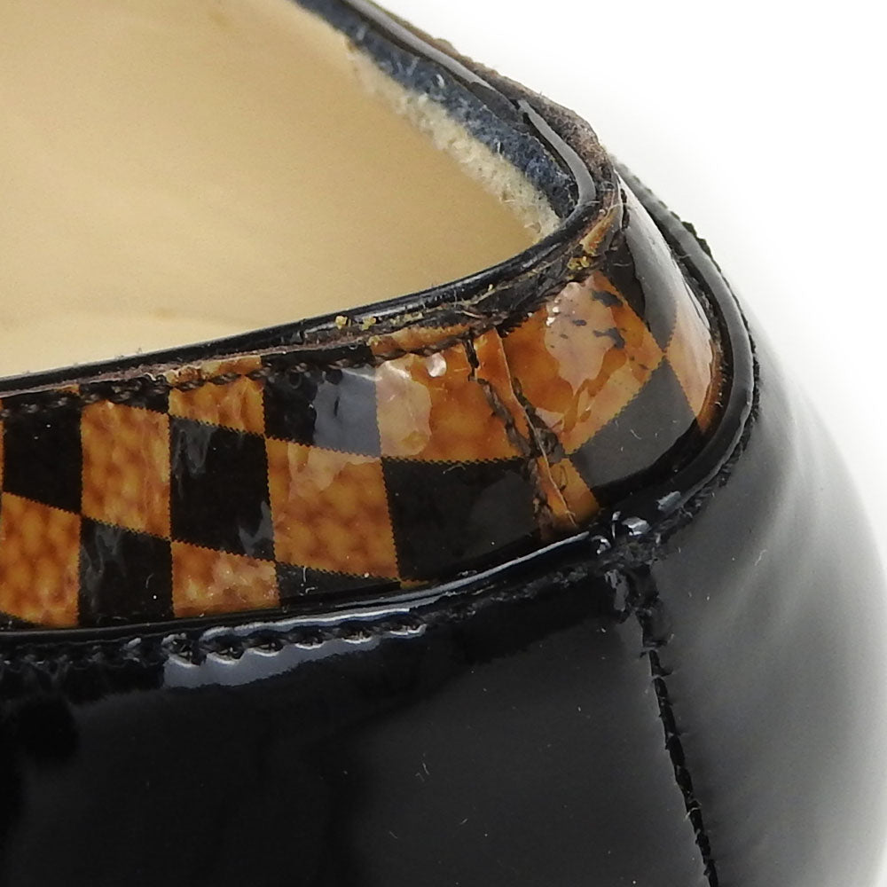 Louis Vuitton Pumps Enamel Brown Women 34 1/2