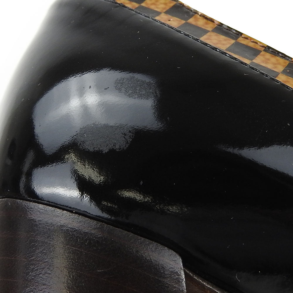 Louis Vuitton Pumps Enamel Brown Women 34 1/2