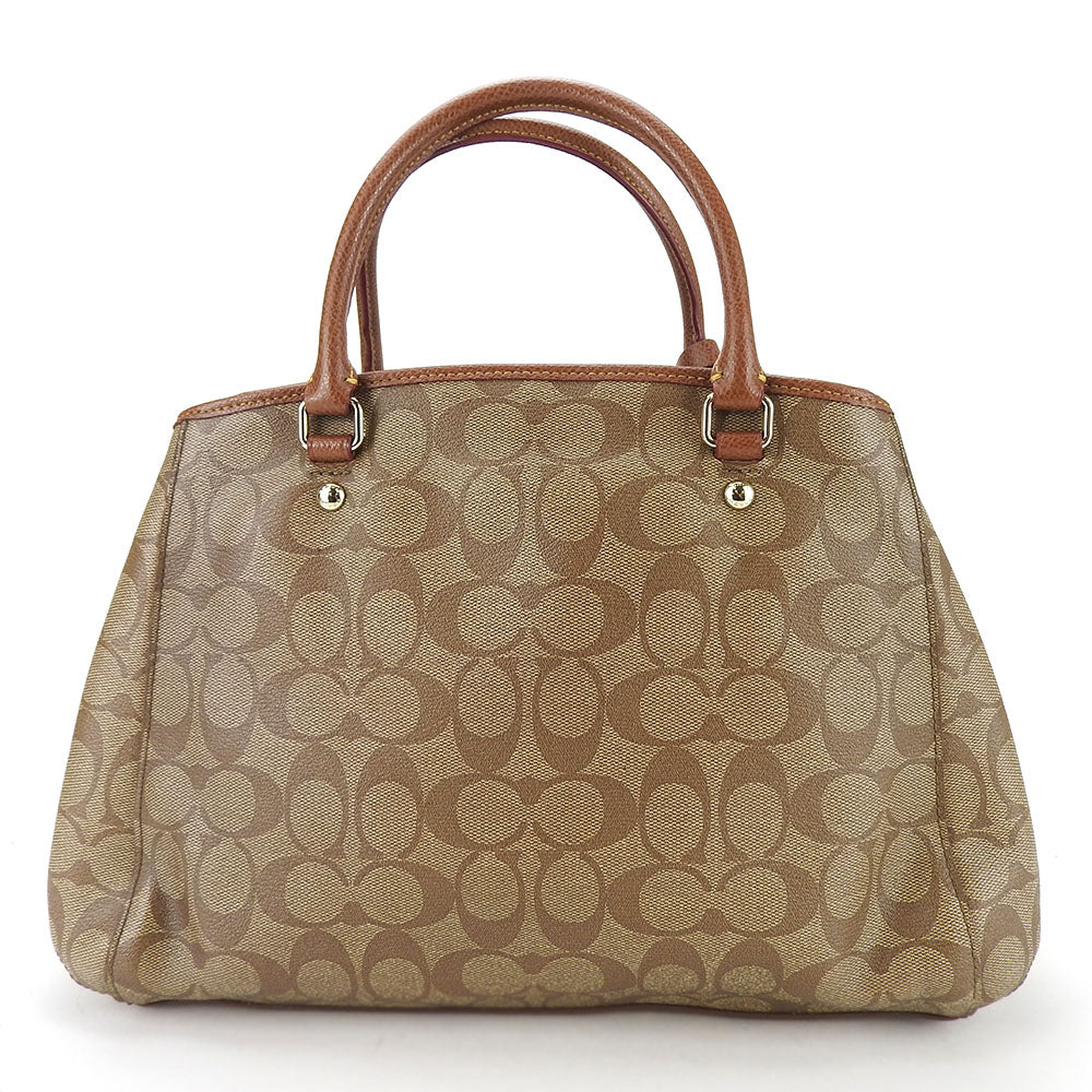 Coach Tote Bag F34608 Pvc, Leather Brown Signature Small Margot Women