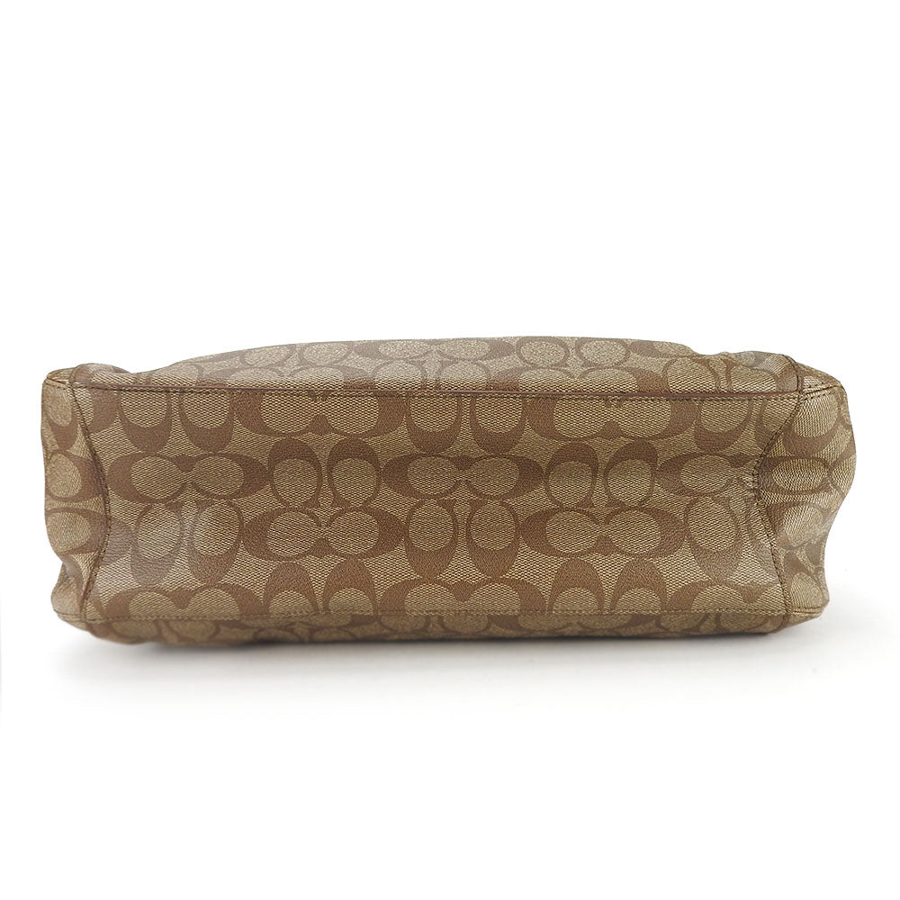 Coach Tote Bag F34608 Pvc, Leather Brown Signature Small Margot Women