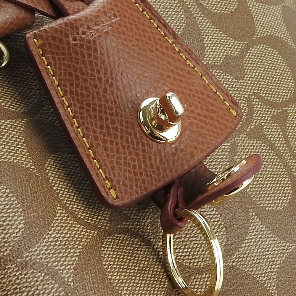 Coach Tote Bag F34608 Pvc, Leather Brown Signature Small Margot Women