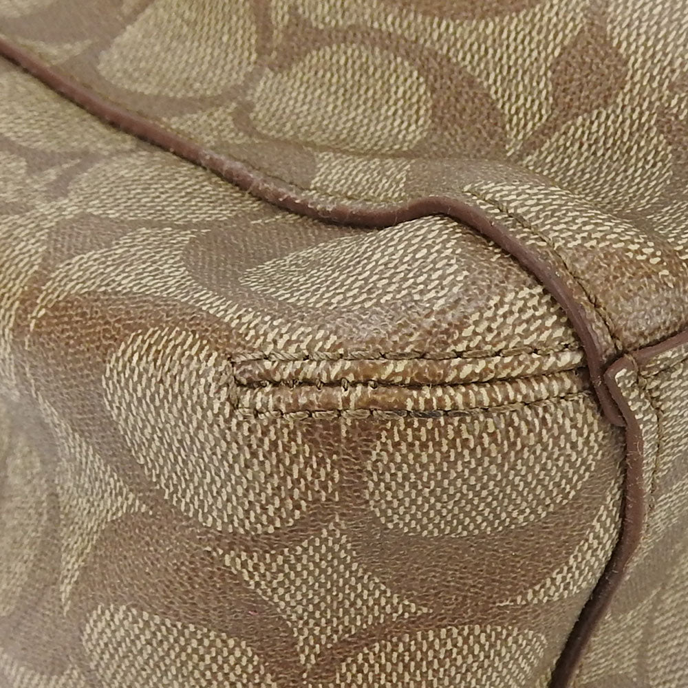 Coach Tote Bag F34608 Pvc, Leather Brown Signature Small Margot Women
