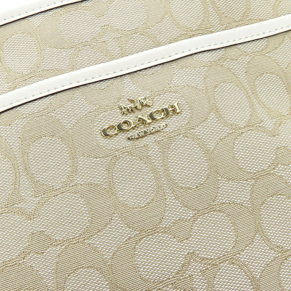 Coach Shoulder Bag F29960 Canvas, Leather Ivory Women