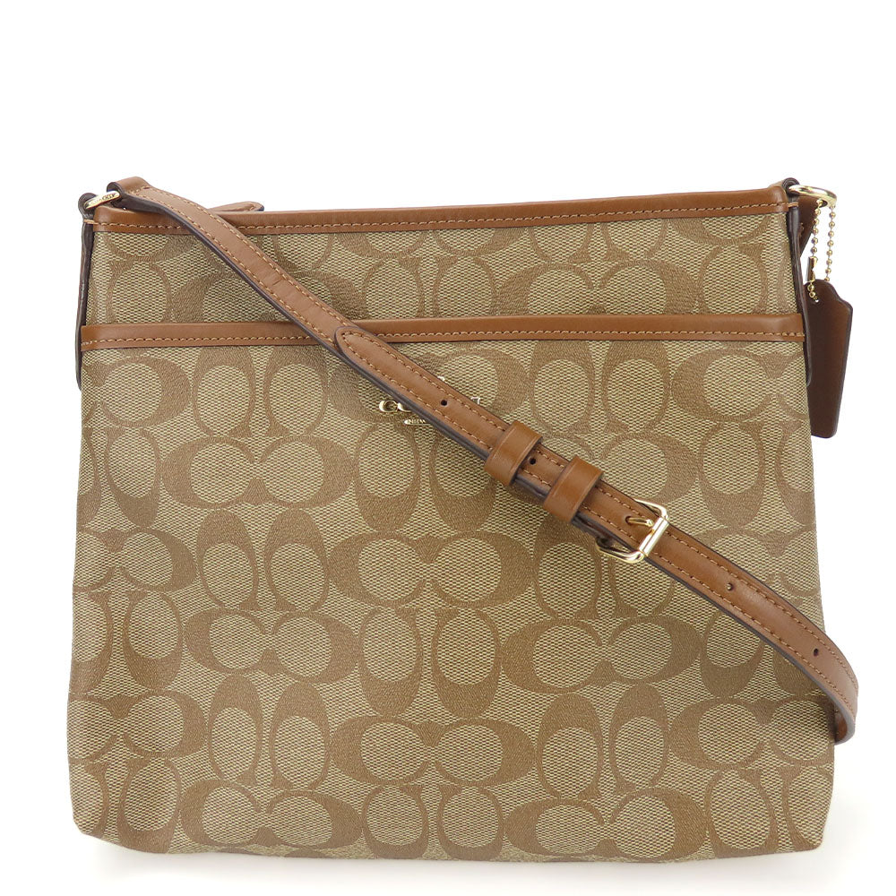 Coach Shoulder Bag F29210 Pvc, Leather Mocha Women