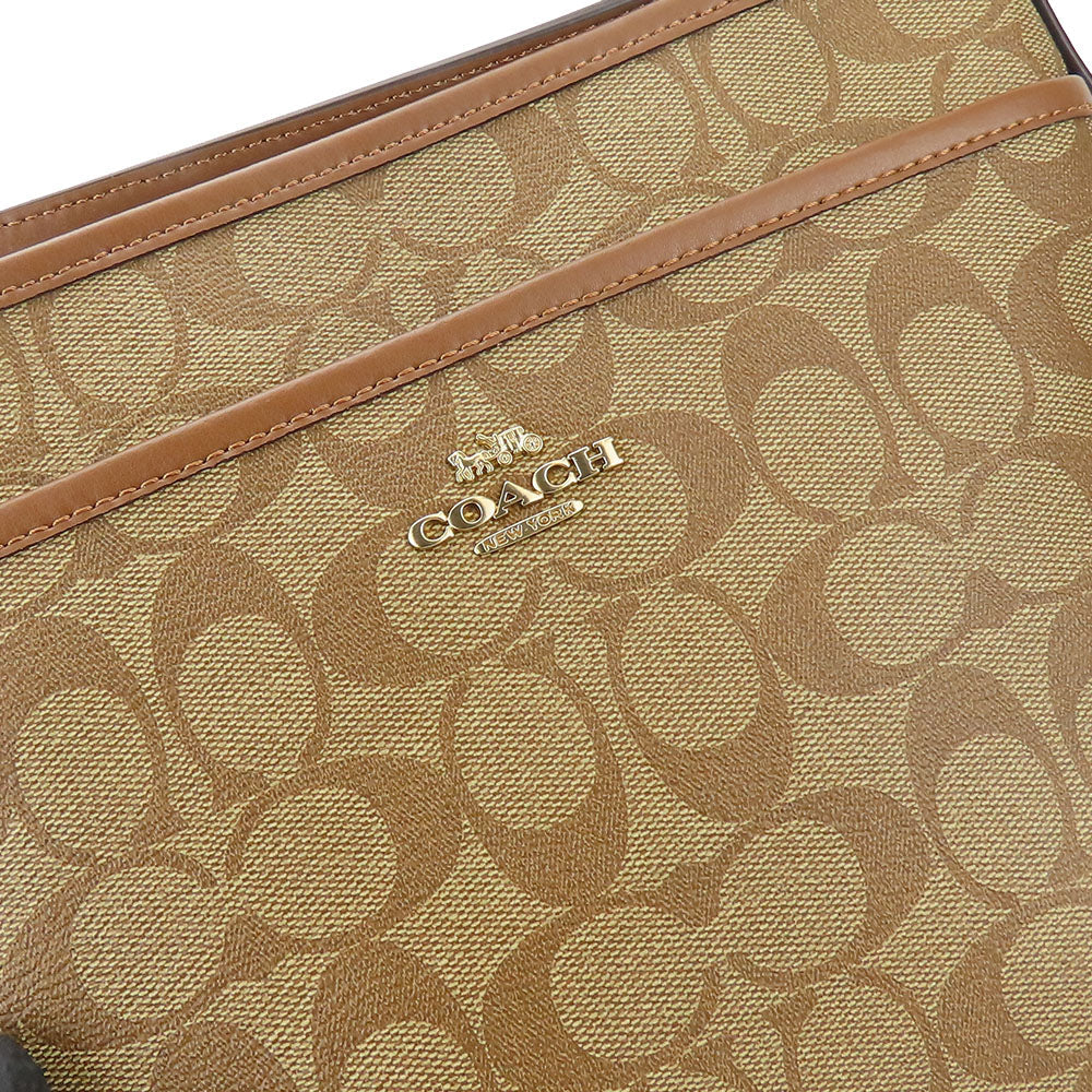 Coach Shoulder Bag F29210 Pvc, Leather Brown Signature Women