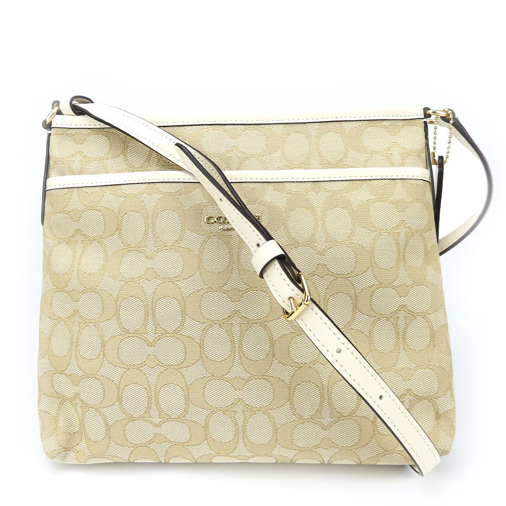 Coach Shoulder Bag F29960 Canvas, Leather Ivory Women