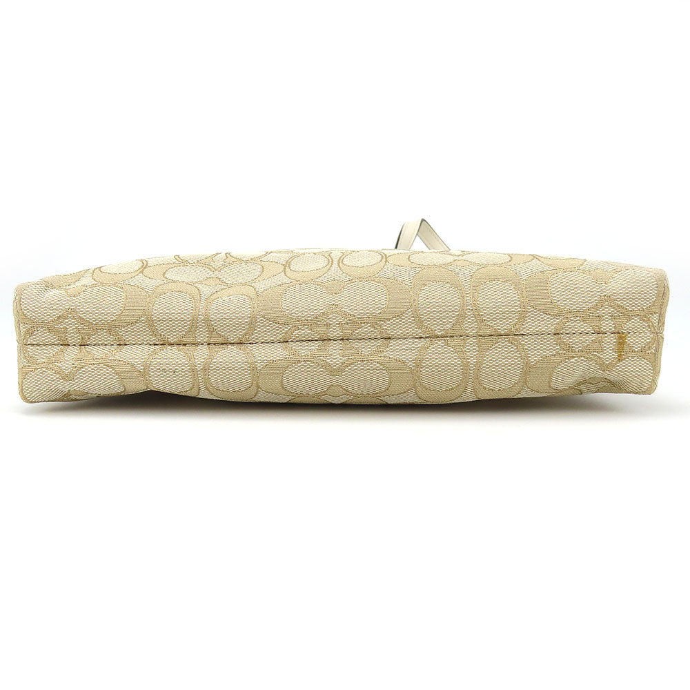 Coach Shoulder Bag F29960 Canvas, Leather Ivory Women