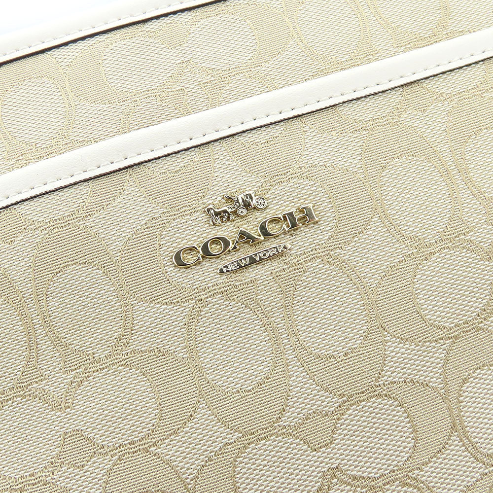 Coach Shoulder Bag F29960 Canvas, Leather Ivory Women