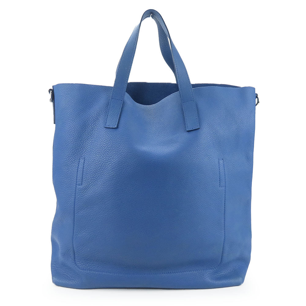Prada Tote Bag Leather Blue Women