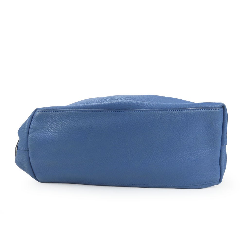 Prada Tote Bag Leather Blue Women