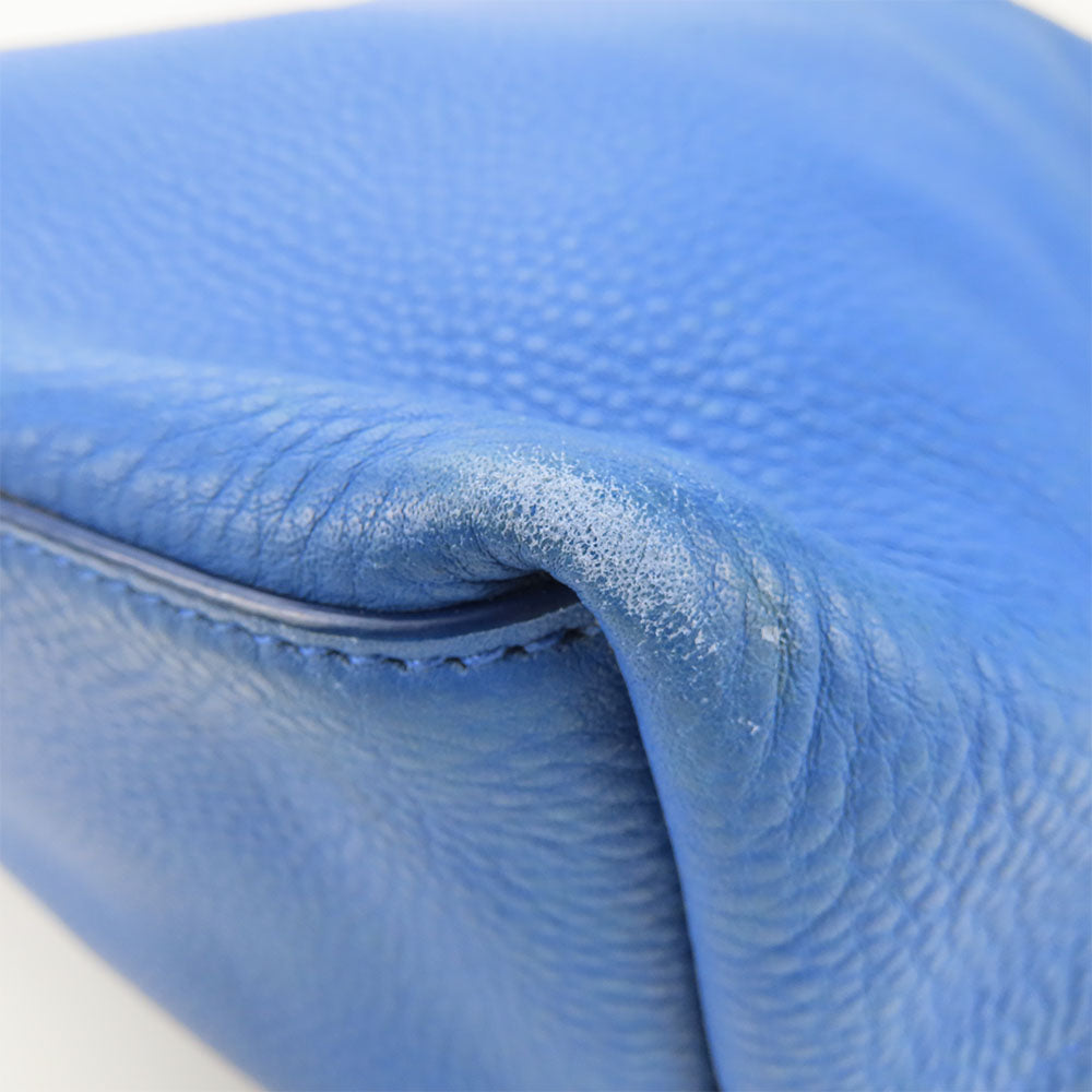 Prada Tote Bag Leather Blue Women