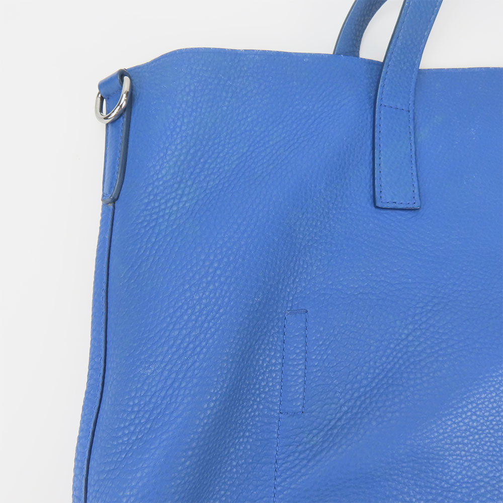 Prada Tote Bag Leather Blue Women