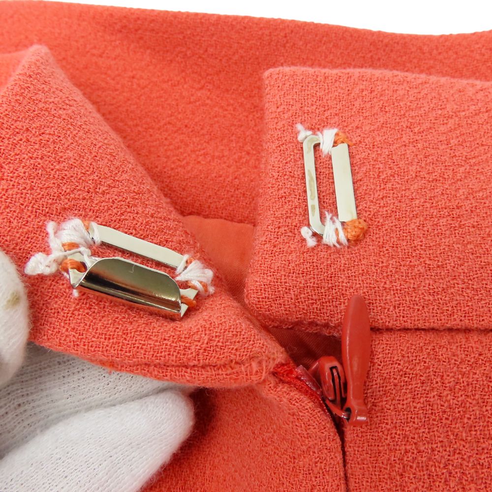 Chanel Skirt Wool Coral Pink Women