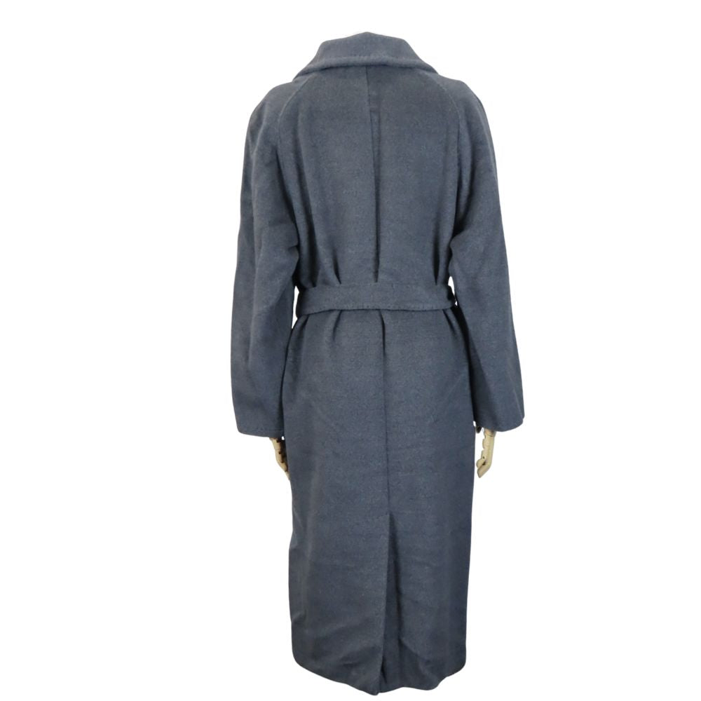 Max Mara Trench Coat Wool, Cashmere, Rayon Dark Gray Women