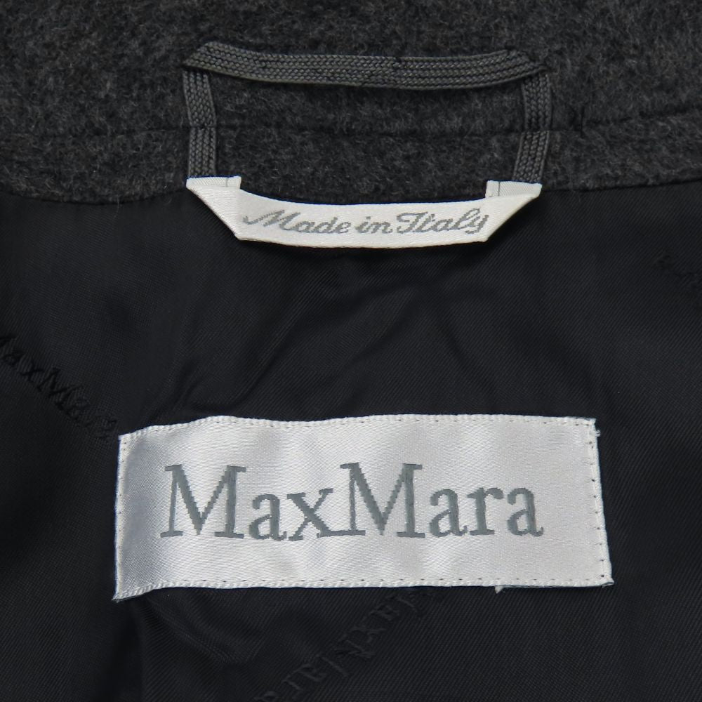 Max Mara Trench Coat Wool, Cashmere, Rayon Dark Gray Women