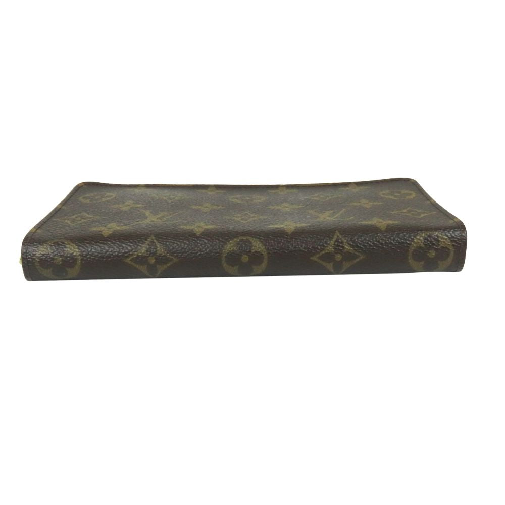 Louis Vuitton Long Wallet Purse M61727 Monogram Brown Porto Monezup Women