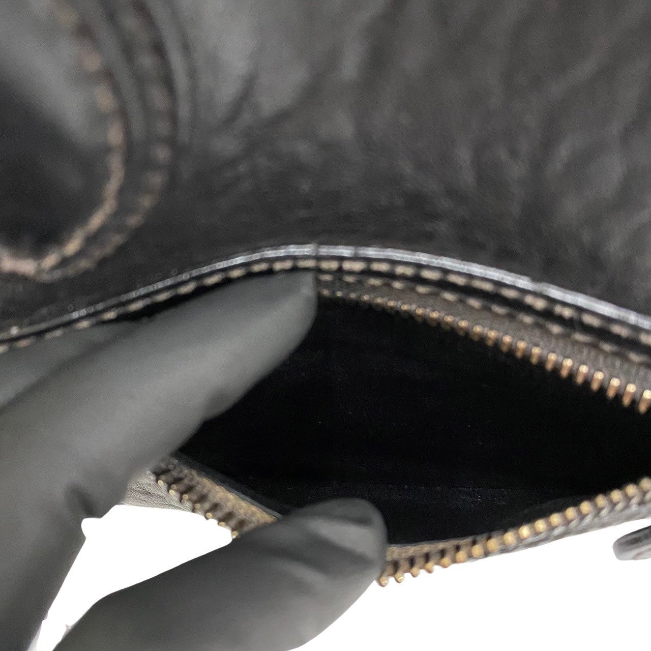 Celine Handbag Leather Black Luggage Micro Shopper Women