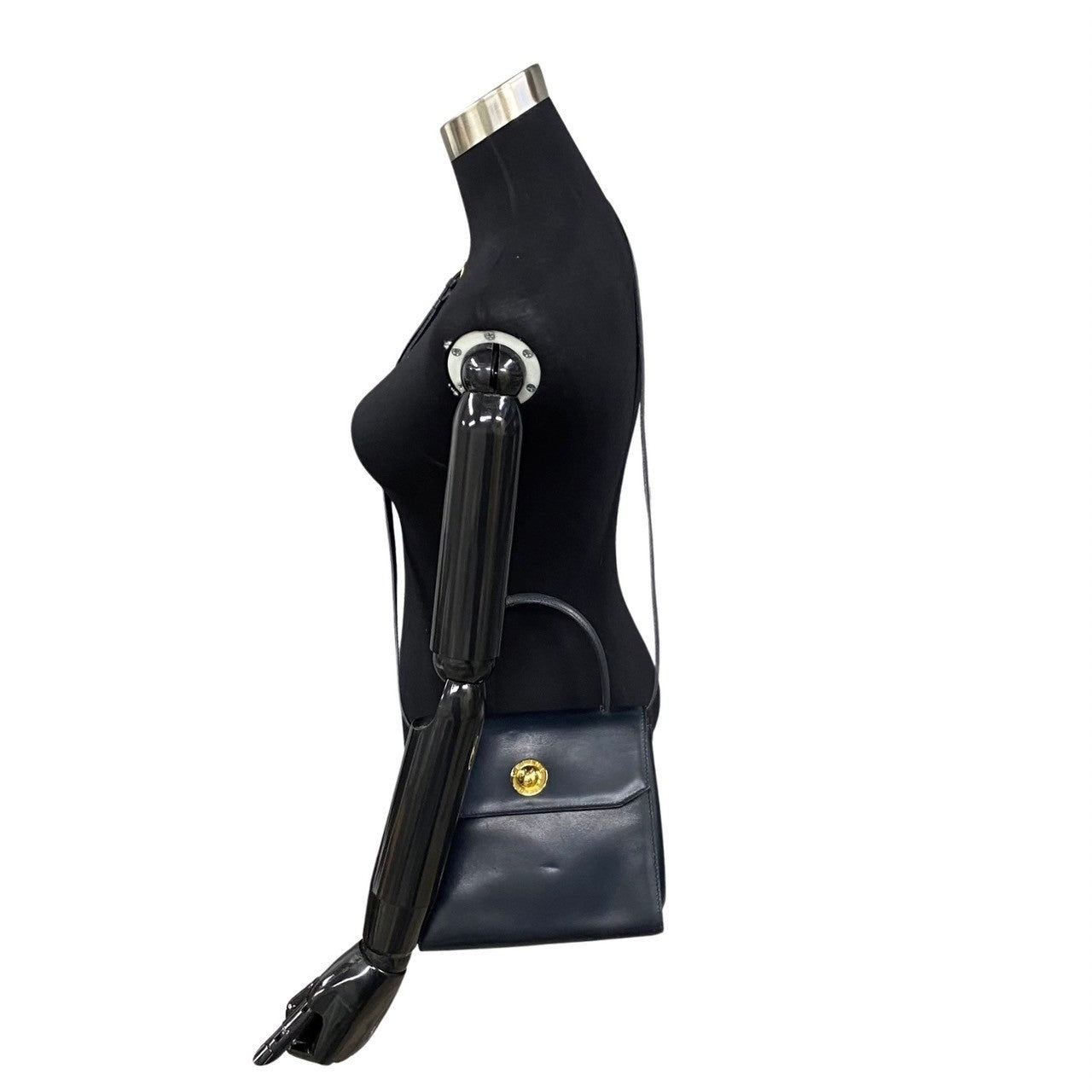 Celine Shoulder Bag Leather Black Star Ball Women