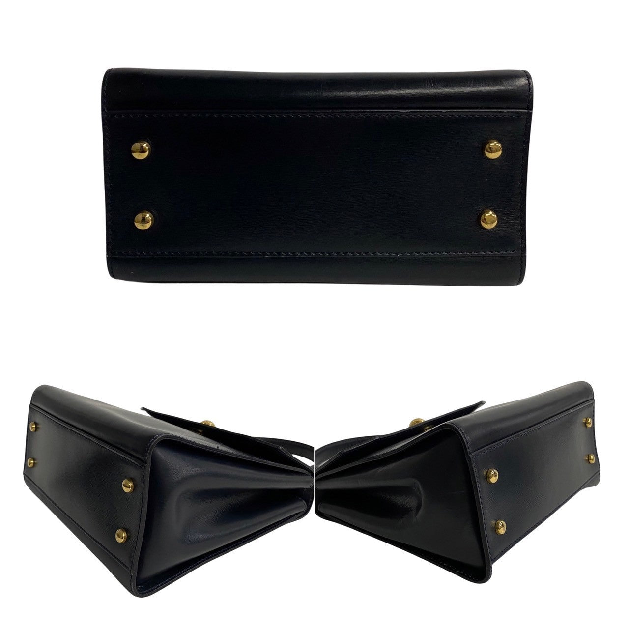 Celine Shoulder Bag Leather Black Star Ball Women