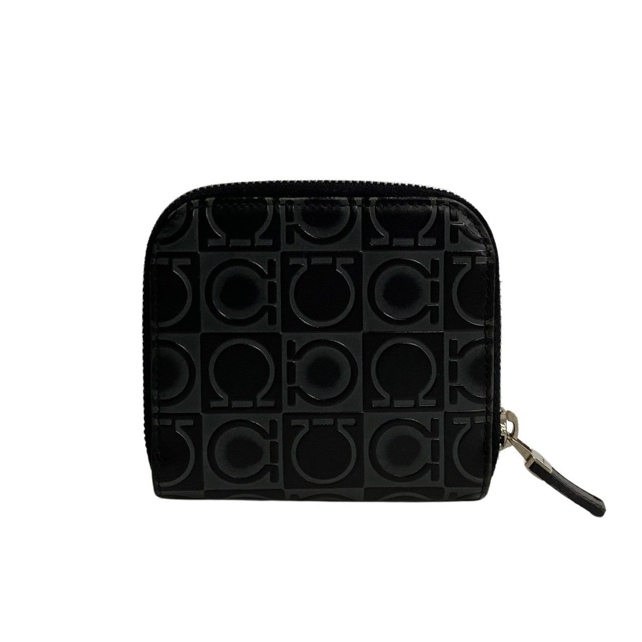 Salvatore Ferragamo Bifold Wallet Leather Black Gancini Women