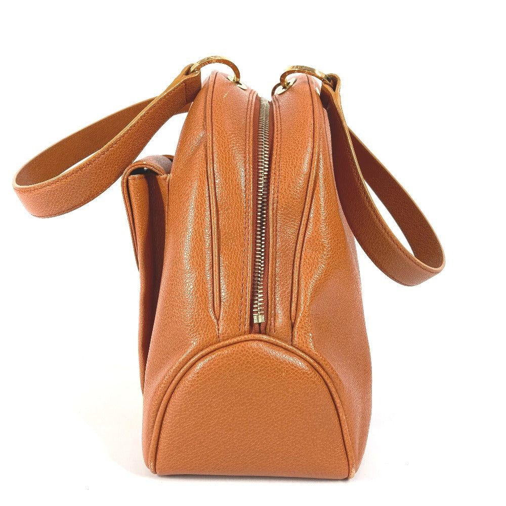 Bvlgari Shoulder Bag Leather Brown Bvlgari Bvlgari Logo Unisex(Unisex)