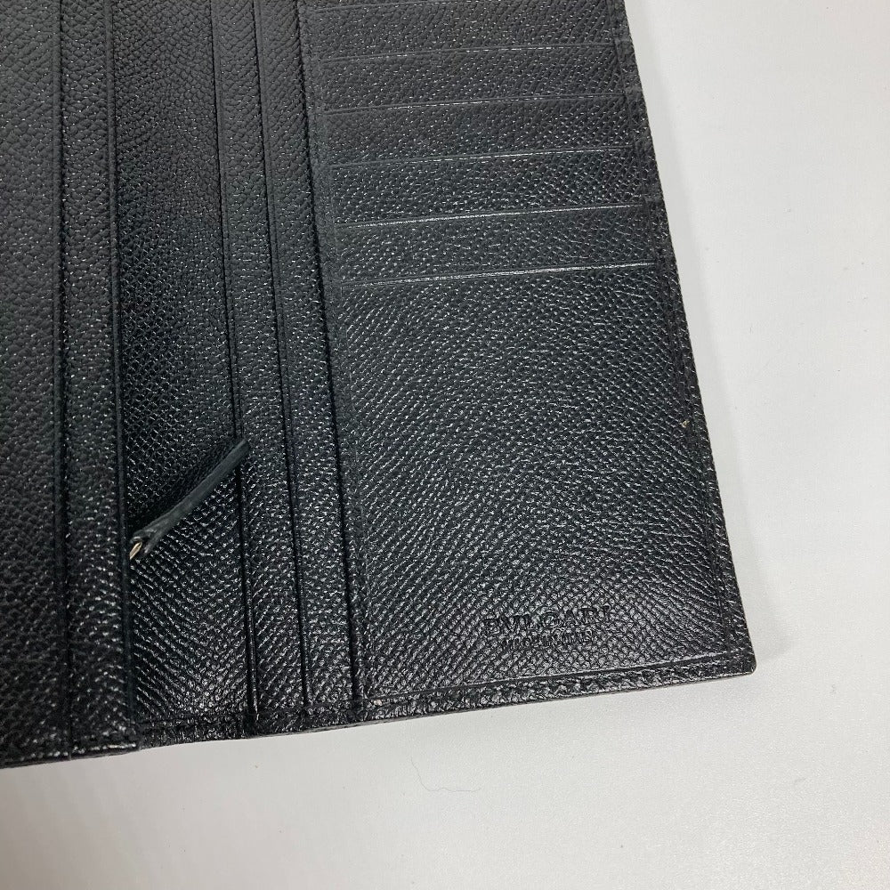 Bvlgari Long Wallet Purse Leather Black Long Wallet Bulgari Bulgari Mens