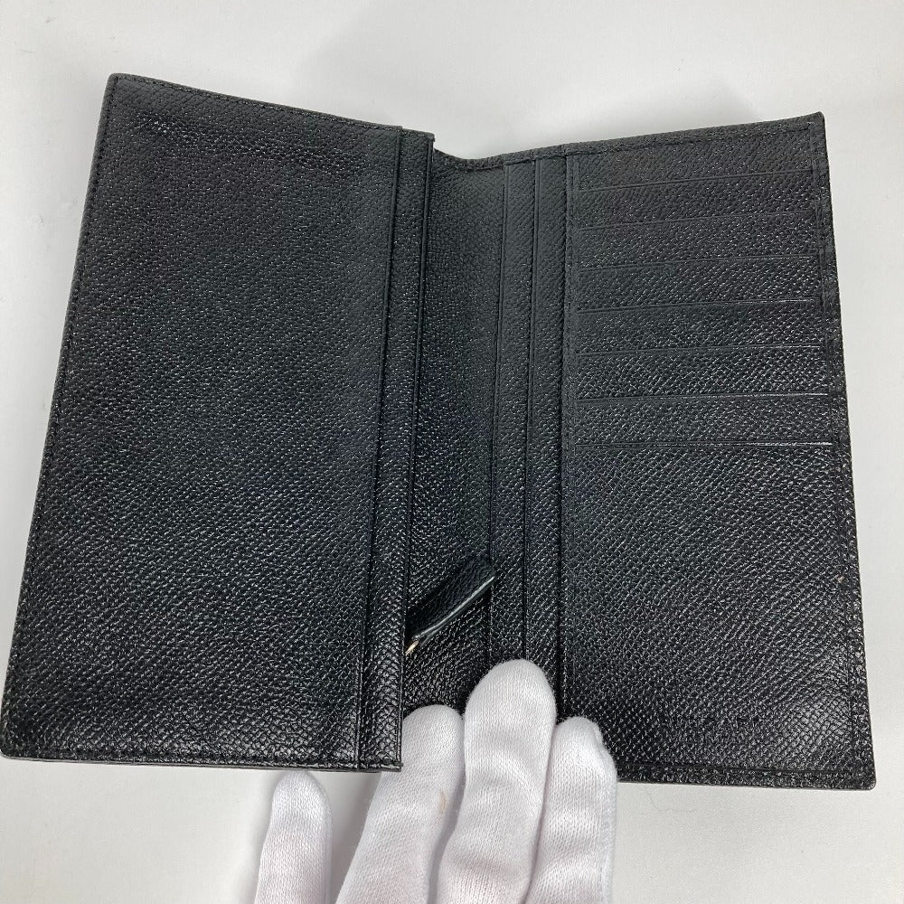 Bvlgari Long Wallet Purse Leather Black Long Wallet Bulgari Bulgari Mens