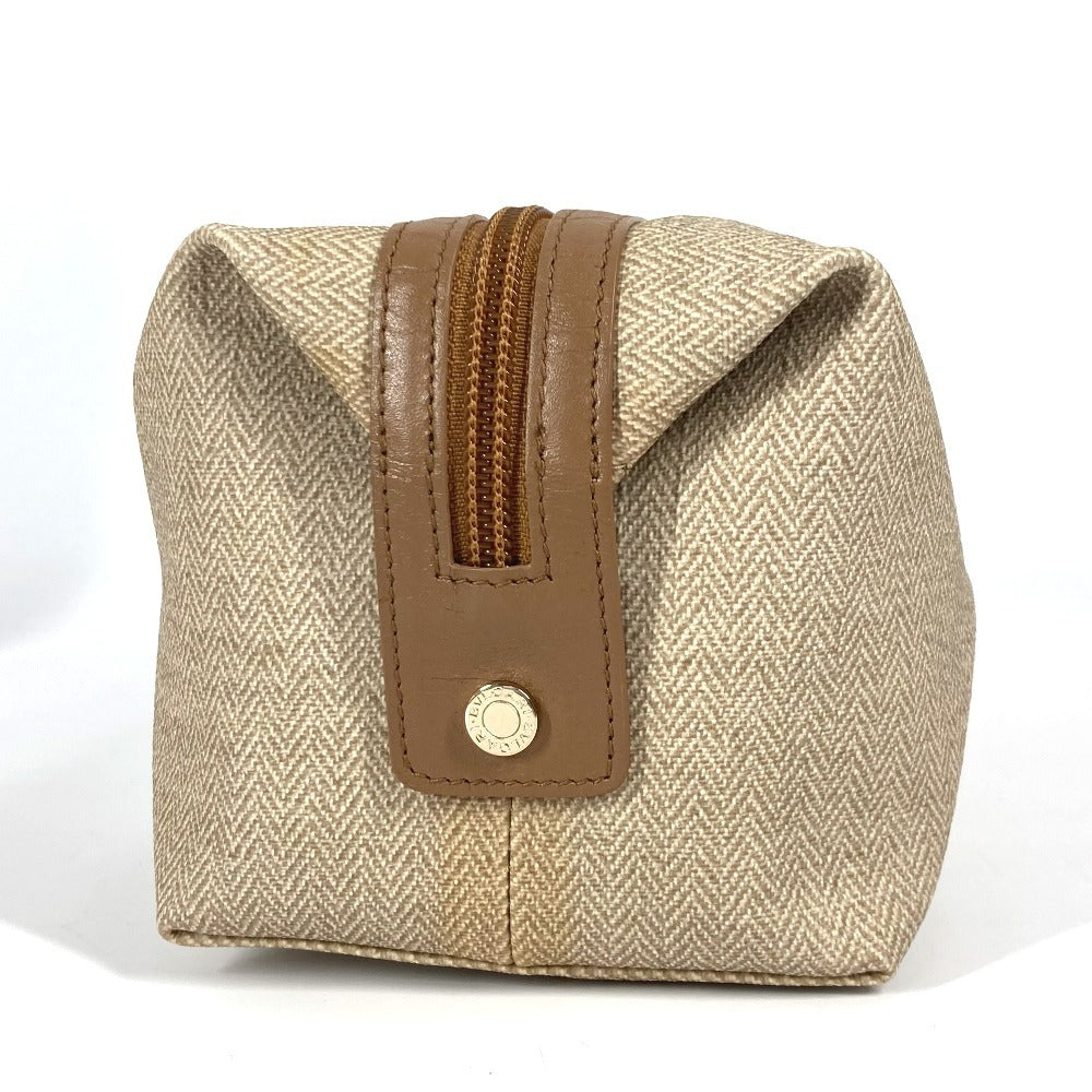 Bvlgari Business Bag Leather / Pvc Beige S.Bulgari Logo Unisex(Unisex)