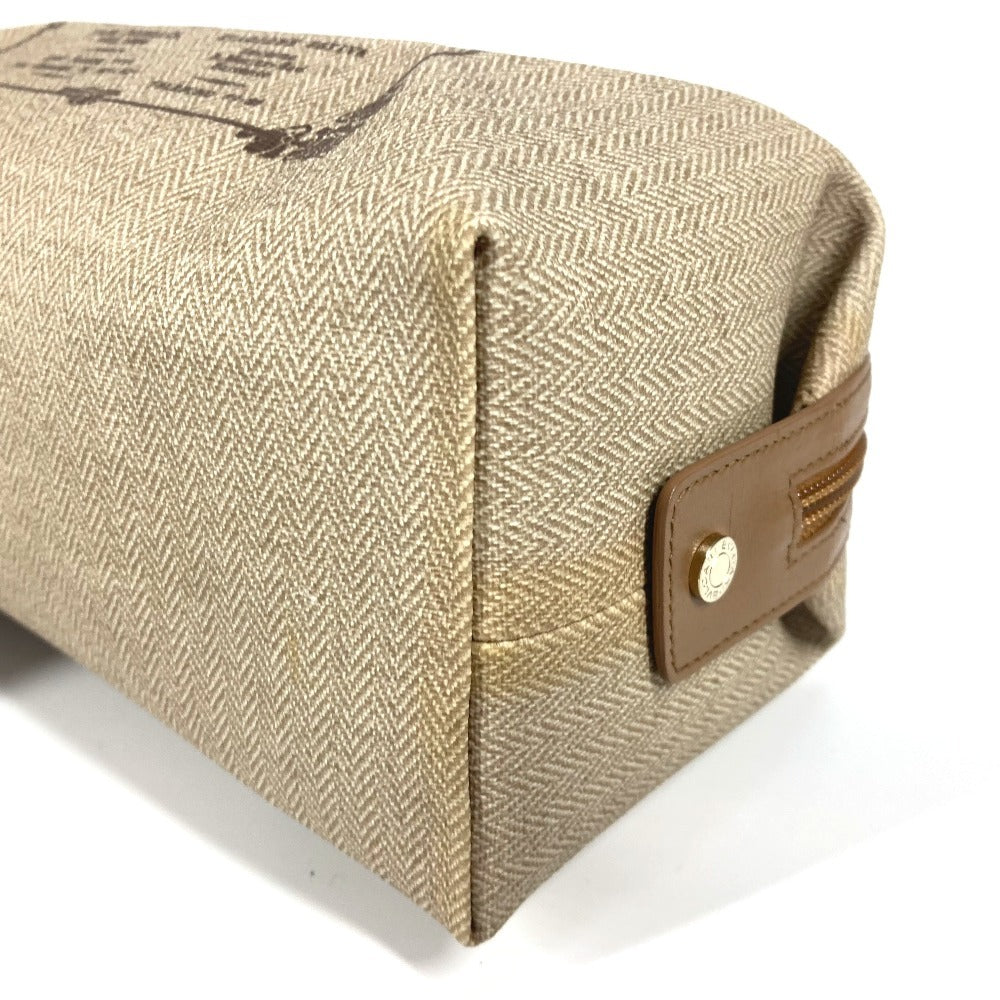 Bvlgari Business Bag Leather / Pvc Beige S.Bulgari Logo Unisex(Unisex)