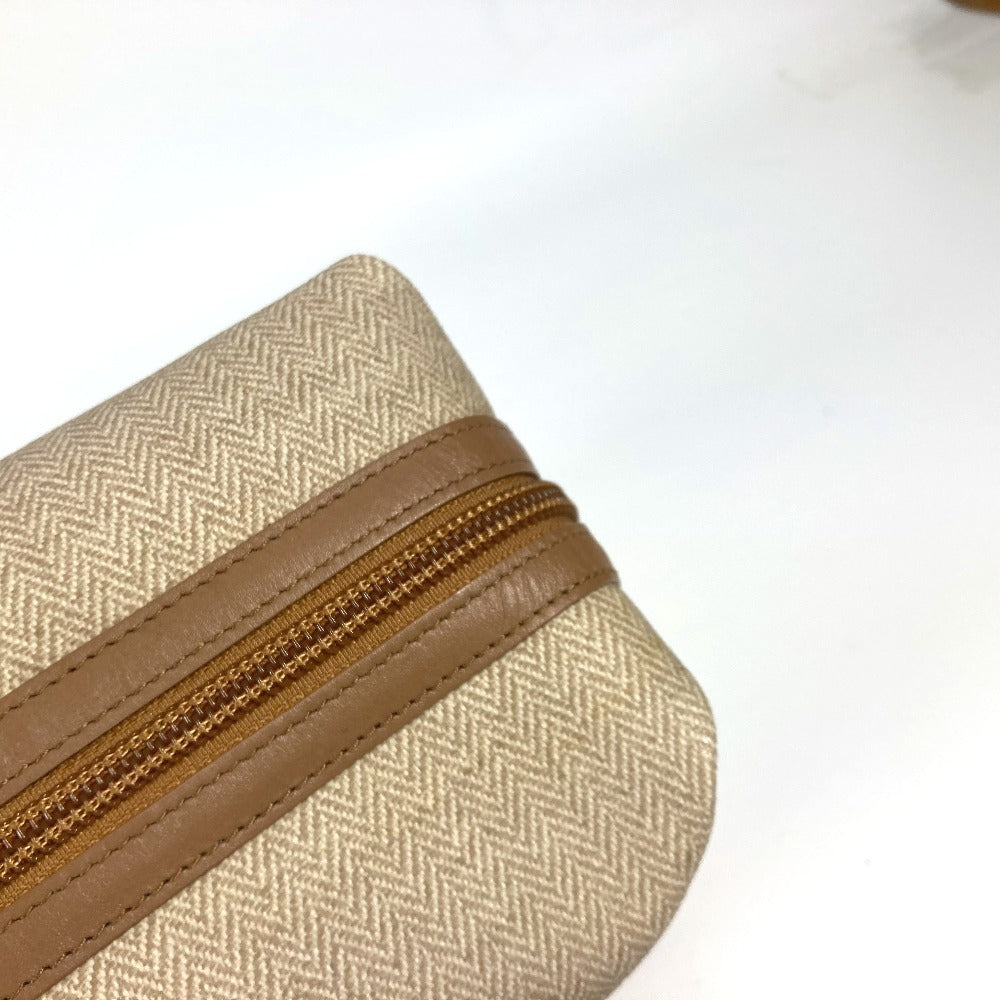Bvlgari Business Bag Leather / Pvc Beige S.Bulgari Logo Unisex(Unisex)