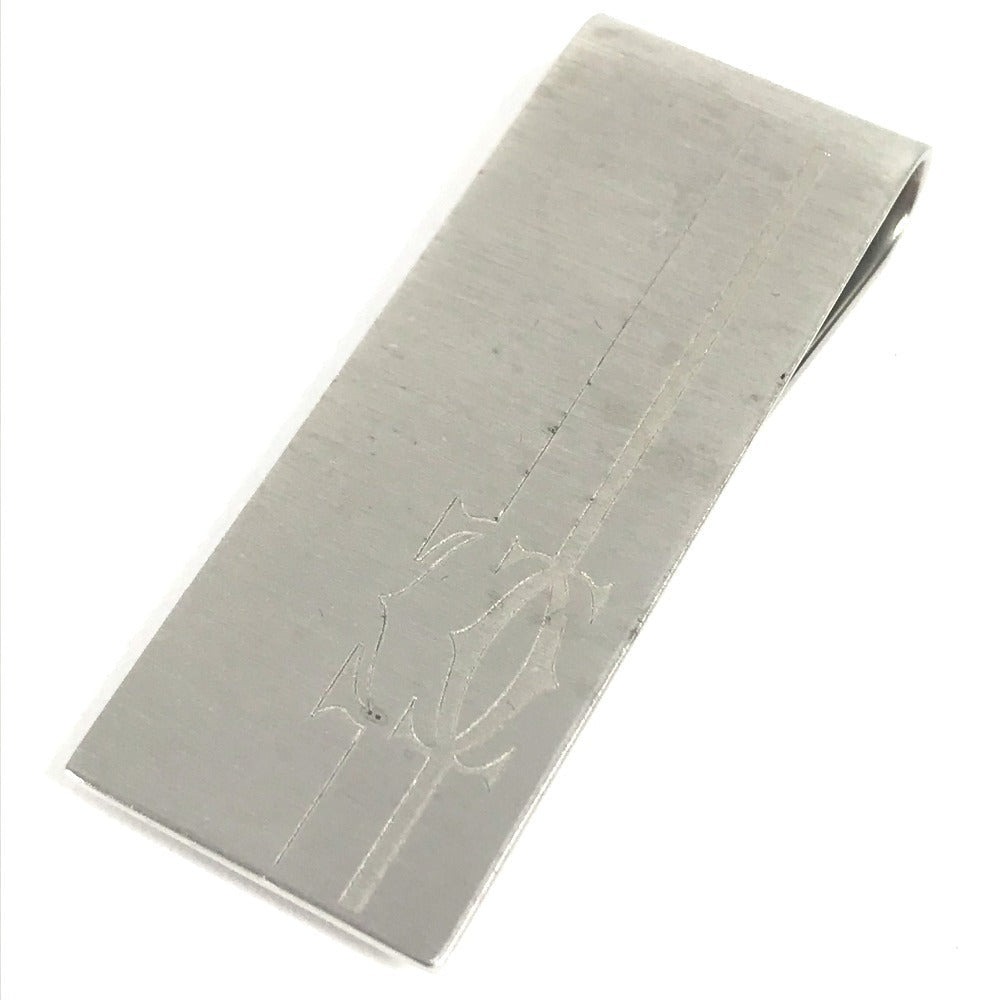 Cartier Money Clip Stainless Steel Silver Logo Mens