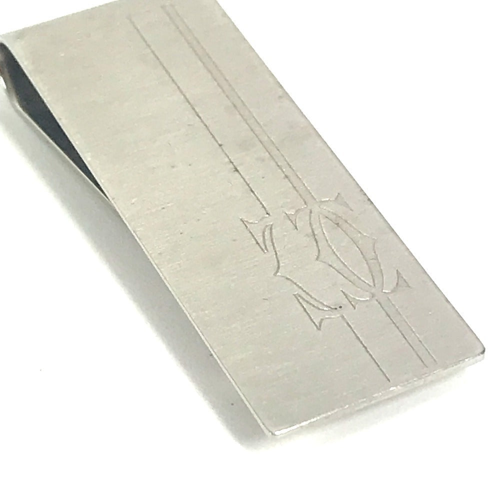 Cartier Money Clip Stainless Steel Silver Logo Mens