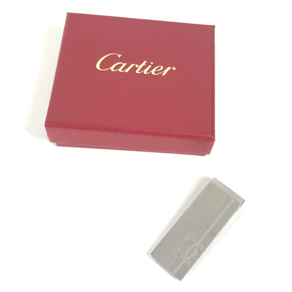 Cartier Money Clip Stainless Steel Silver Logo Mens