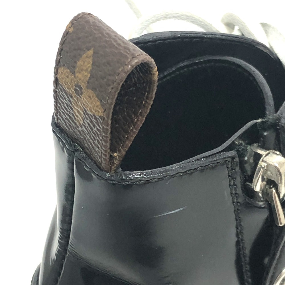 Louis Vuitton Boots Ma1117 Leather Black Star Trail Line Women 36.5