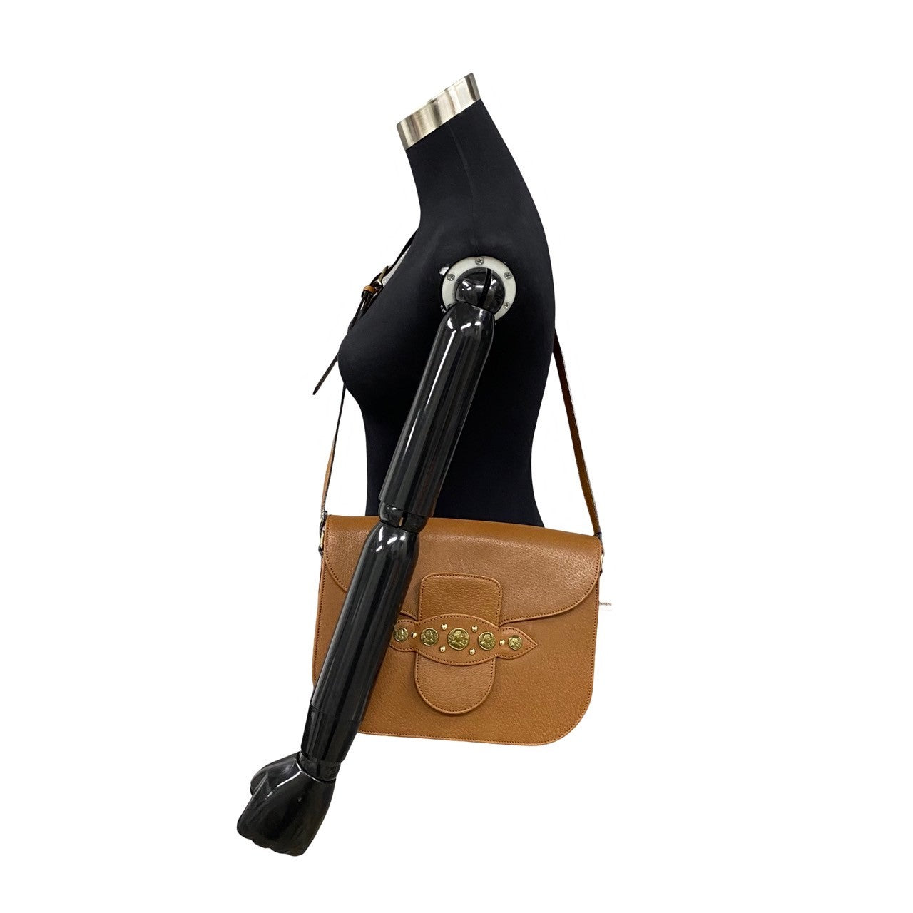 Yves Saint Laurent Shoulder Bag Leather Brown Women