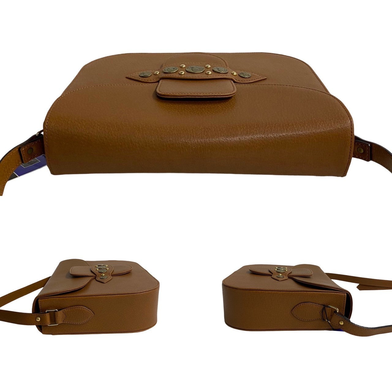 Yves Saint Laurent Shoulder Bag Leather Brown Women