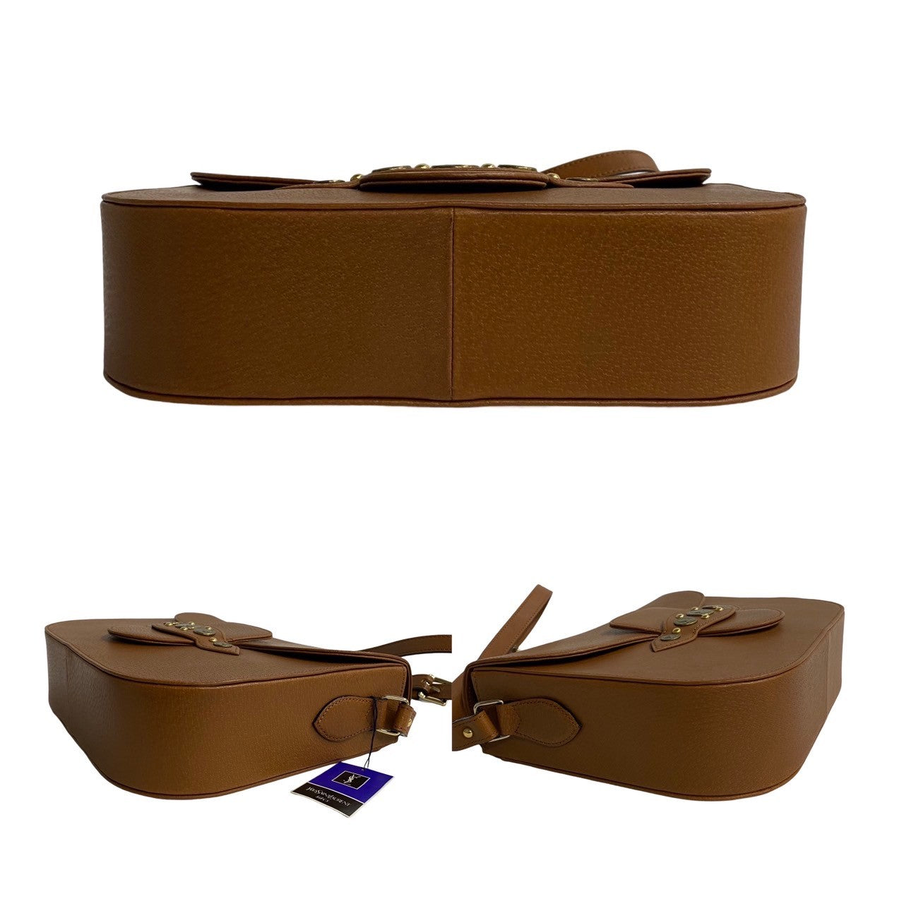 Yves Saint Laurent Shoulder Bag Leather Brown Women