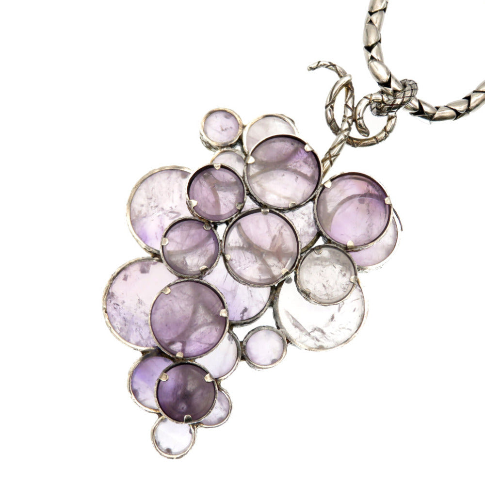 Bottegaveneta Necklace Amethyst, Silver925 Purple Grape Amethyst Women