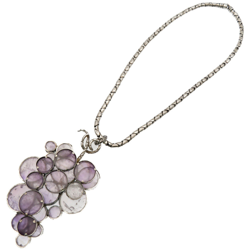 Bottegaveneta Necklace Amethyst, Silver925 Purple Grape Amethyst Women