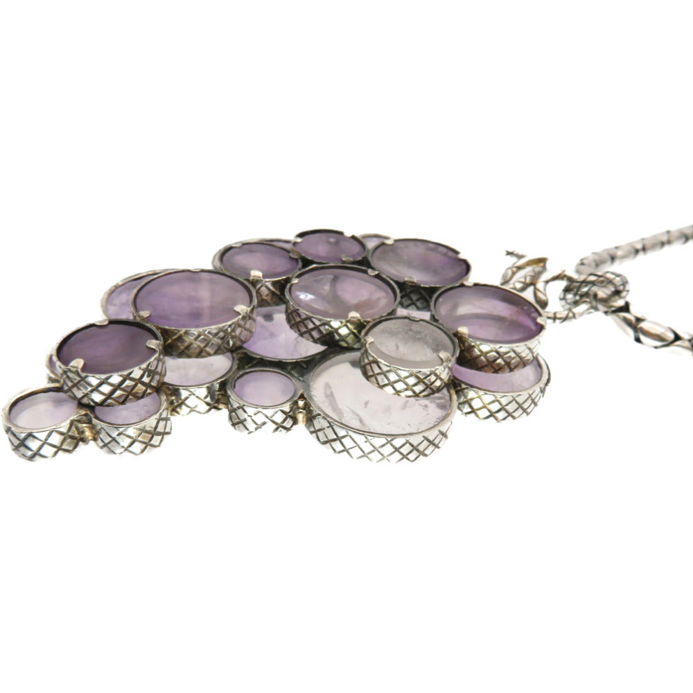 Bottegaveneta Necklace Amethyst, Silver925 Purple Grape Amethyst Women