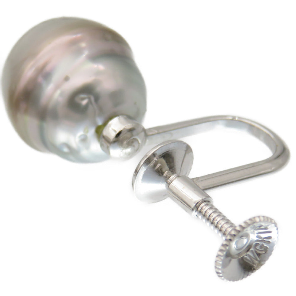 Jewelry Necklace Pearl, 14K White Gold Silver Tahitian Baroque Pearl Necklace/Earring Set Women