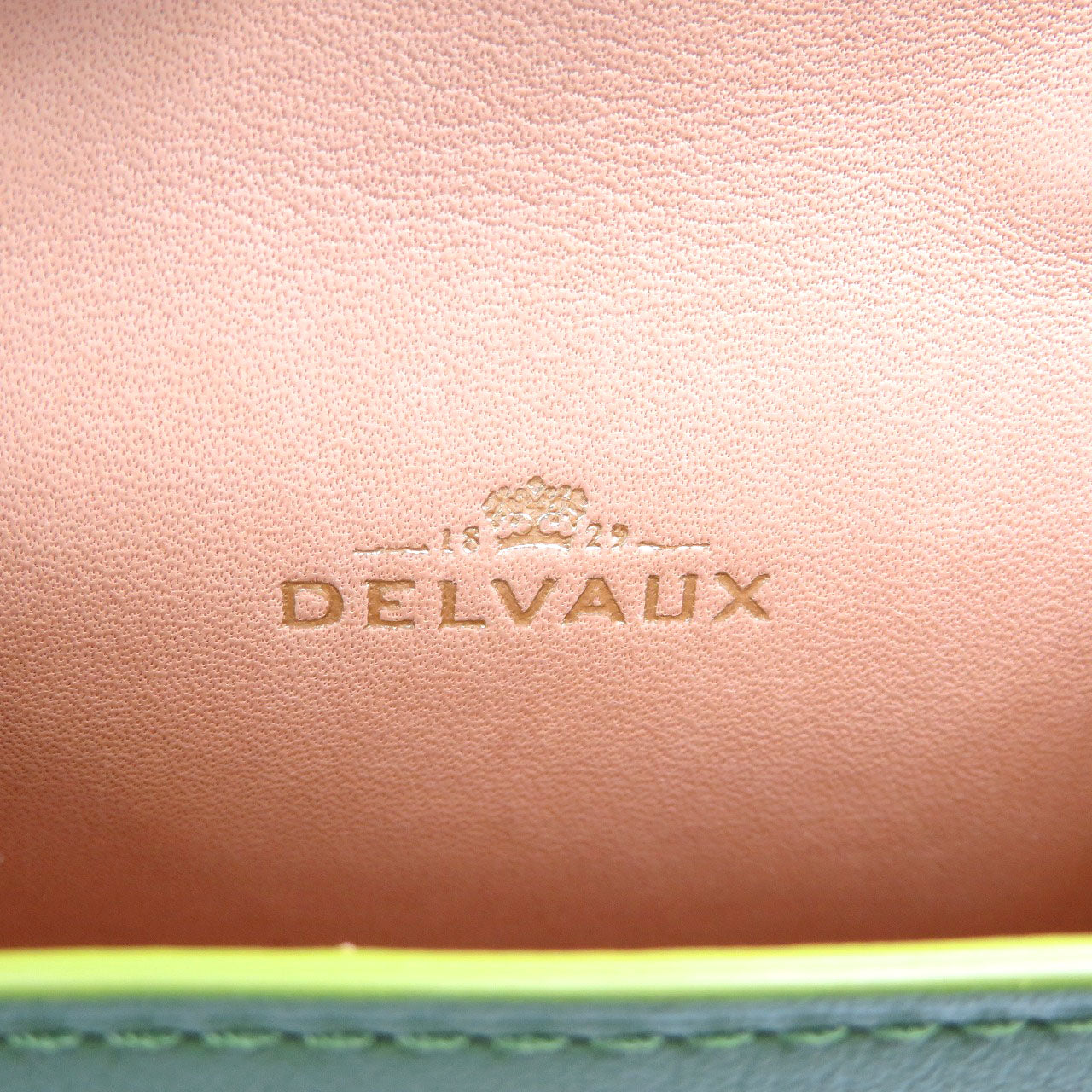 Delvaux Key Ring Leather Green Tempate Women