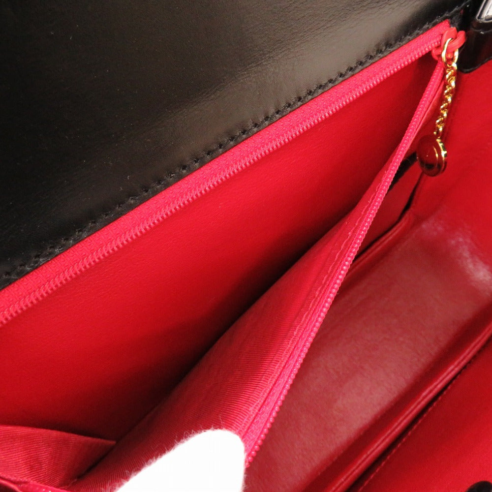 Gucci Handbag 000 46 0633 Leather X Bamboo Black Women
