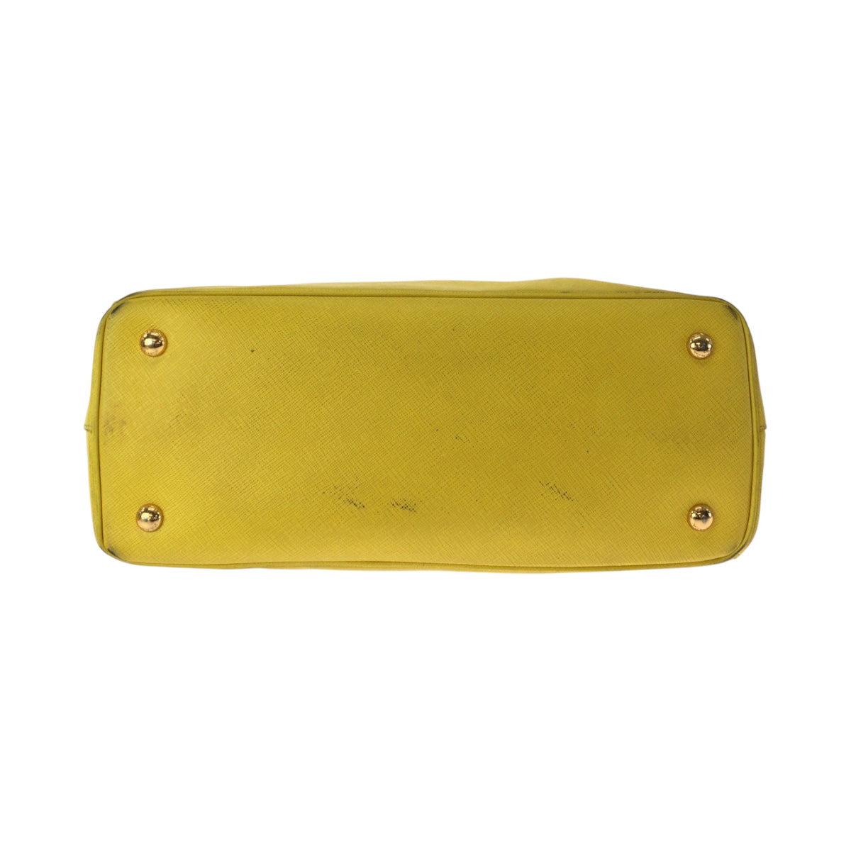 Prada Shoulder Bag Bn1874 Leather Yellow Gold Metal Shoulder Bag Handbag 2Way Safiano Women